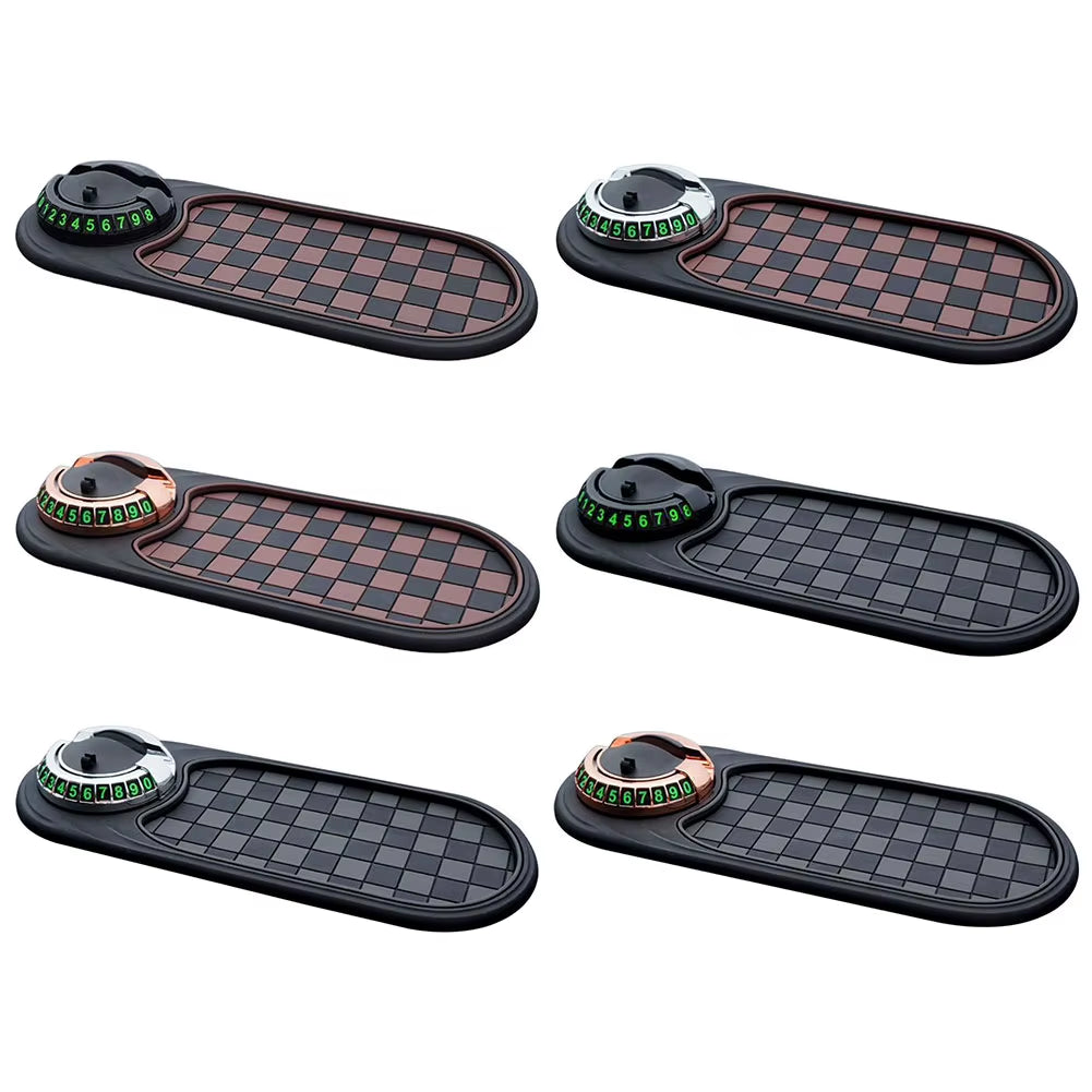 Car Dash Mat anti Slip Rug with Auto Phone Holder Silicone Dashboard Car Pad Mat for Phones Keys Gadgets