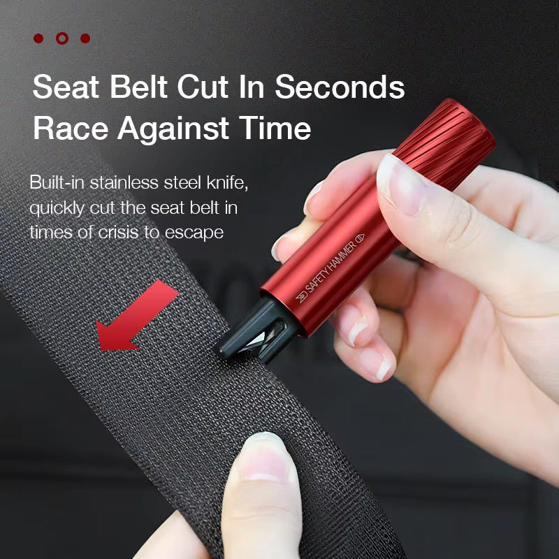 2 in 1 Car Emergency Hammer Life-Saving Auto Windows Glass Breaker Seat Belt Cutter Escape Car Emergency Tool for Safety