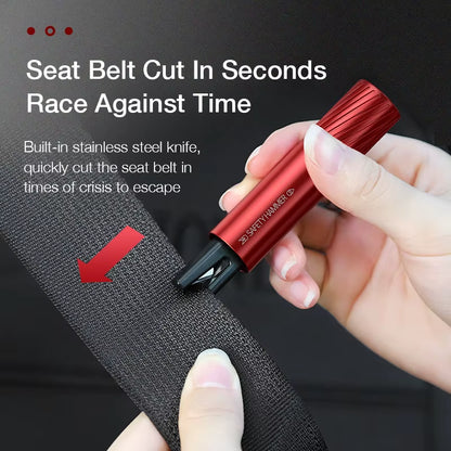 2 in 1 Car Emergency Hammer Life-Saving Auto Windows Glass Breaker Seat Belt Cutter Escape Car Emergency Tool for Safety