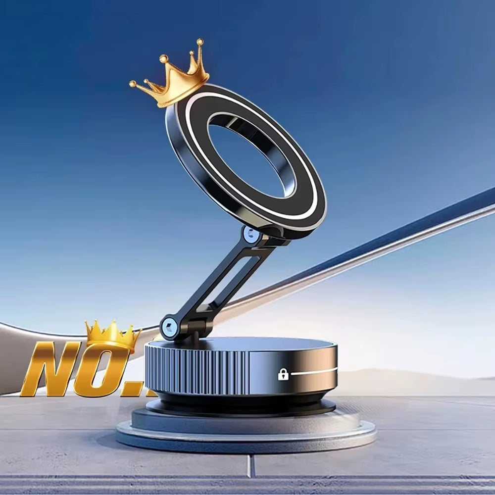 Car Mount Electric Vacuum Magnetic Holder Foldable Strong Suction Stand Cell Phone for Iphone 12 13 14 15 16 17 Live Streaming