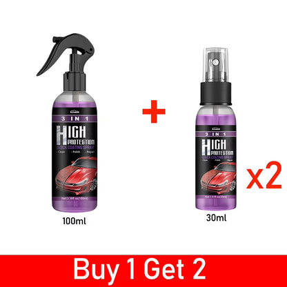 3 in 1 Car Ceramic Coating Spray High Protection Car Coating Wax Polishing Spray Auto Nano Body Compound Scratch Repair Remover