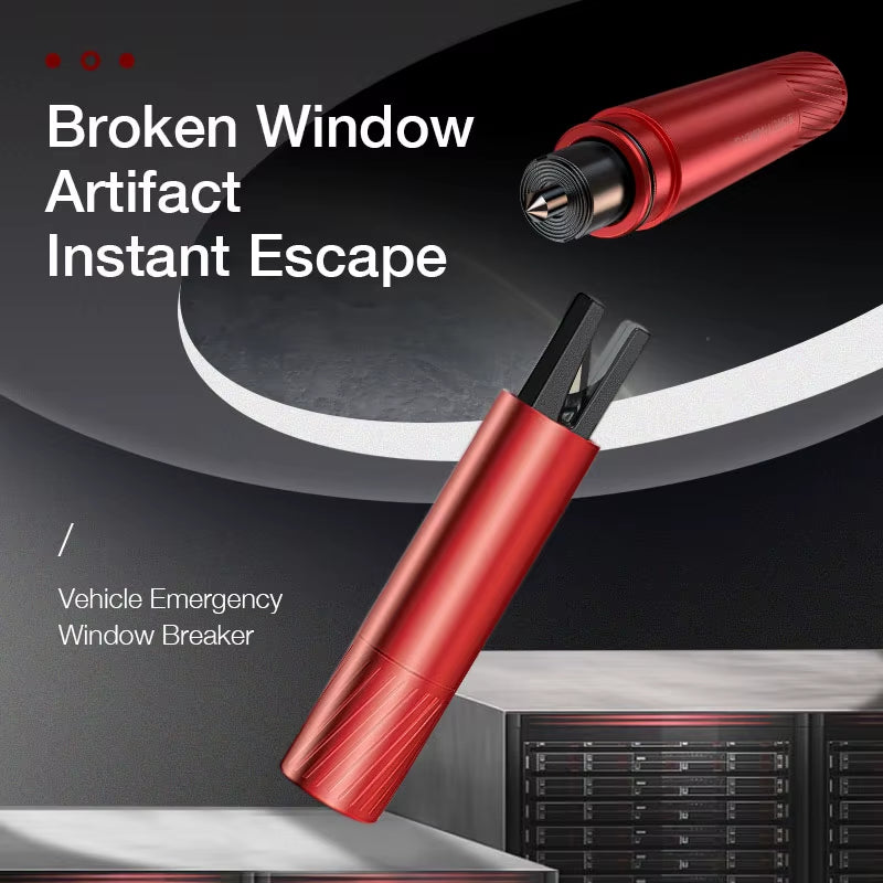 2 in 1 Car Emergency Hammer Life-Saving Auto Windows Glass Breaker Seat Belt Cutter Escape Car Emergency Tool for Safety